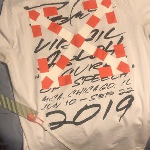 Off-white 2019 FL tee/ White,Orange,Black/ Size: M-L